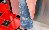 Nylon Feet Line 482269 Gladys Nasty Gal Winding Round Her Pantyhose Clad Legs While Going Wild In Kitchen Nylon Feet Line
