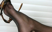 Nylon Feet Line 482315 Cora Busty Chick In Stiletto Heel Shoes Revealing Her Sensual Feet Clad In Nylon Nylon Feet Line
