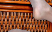 Nylon Feet Line 482327 Angela Red Hot Babe In Grey Tights Giving Her Well-Maintained Feet A Good Workout Nylon Feet Line
