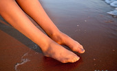 Nylon Feet Line 482331 Linda Raunchy Chick Showing Her Tempting Feet In Wet Pantyhose At The Seaside Nylon Feet Line
