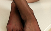 Nylon Feet Line 482400 Marion Red-Haired Gal Licking Her Nyloned Feet And Rubbing Clitty With A High Heel Nylon Feet Line
