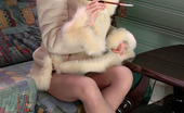 Nylon Feet Line 482475 Salome Smashing Gal Shedding Her Fur Coat And Giving A Glimpse Of Her Nyloned Feet Nylon Feet Line
