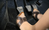 Nylon Feet Line 482593 Mila Vivacious Chick Flashing Her Lovely Feet In Silky Pantyhose From Her Car Nylon Feet Line
