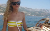 MY NN GF 482902 Gorgeous Blonde Teen Sunbathing At The Beach In Different Bikinis MY NN GF
