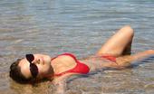 MY NN GF 483246 Photos Of An Amateur Slim Chick Posing In Her Red Bikini Outdoors MY NN GF
