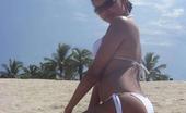 MY NN GF 483283 Curvy Amateur Babe Shows Off Tight Body In A White Bikini Outdoors MY NN GF
