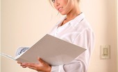 Fashion Pantyhose 484284 Blonde Secretary Emilly In Fashion Pantyhose Posing On Office Desk Fashion Pantyhose
