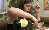 They Drunk 485200 Drunk Teen Brunette Continues To DrinkDrunk Big Tits Teen Brunette Kara Smoking And Drinking Wine While Felt Bad And Got To Puke Then Sleep They Drunk
