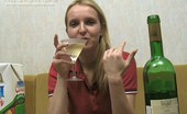 They Drunk 485481 Souse BlondeNaked Blonde With Red Wine Is Posing For Camera They Drunk
