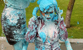 All Wam 486747 Nicely Dressed Hotty Babes Having A Very Messy Pie Fight All Wam
