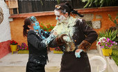 All Wam 486747 Nicely Dressed Hotty Babes Having A Very Messy Pie Fight All Wam

