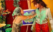 All Wam 486783 Two Hot Lesbian Babes Playing With Their Messy Finger Paints All Wam
