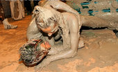 All Wam Topless Muddy Brunette Wrestling Babe Winning The Match All Wam
