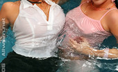 All Wam 486789 Two Hot Girls Playing In Pool Wearing See Thru Clothing All Wam
