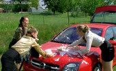 All Wam 486829 Three Sweethearts Fooling Around With Car Washing Water All Wam
