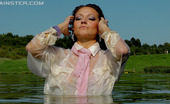 All Wam Crazy Pretty Clothed Lady Loves Swimming In A Large Pond All Wam
