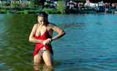 All Wam Pretty Cute Teenage Hottie Swimming In Public In A River All Wam
