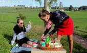 All Wam 486989 Two Babes Out For Picnic Decide To Wear It Instead Of Eat It All Wam
