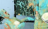 All Wam 487010 Two Naughty Slutty Babes Getting Messy With Lots Of Paint All Wam
