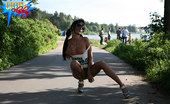 Cuties Flashing 487948 Pigtailed Girl Exposes Her Body Near Crowded Lake Cuties Flashing
