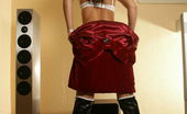 Ebina Models 488368 Capella In Red Dress Stripping For You Ebina Models

