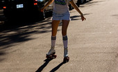 Cute Panty Girls 490190 Cute Blonde Teen On Rollerskaters In White Plain Cottonpanties Cute Panty Girls
