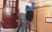 Love Nylons 492510 Laura & Monty Office Cutie In Black Lacy Stockings Getting Attacked By A Horny Co-Worker Love Nylons
