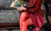 Lacy Nylons 493621 Elena Dressed To Kill Hottie Teasing With Her Red Lace Top Nylons And Lacy Undies Lacy Nylons
