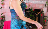 Lacy Nylons 493622 Marion Fiery Babe In The Evening Gown Changing Her Black Stockings For Grey Ones Lacy Nylons
