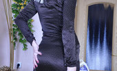 Lacy Nylons 493946 Esther Hot Blonde Stunner Irons Her Silky Dress And Smoothes Her Fine Black Nylons Lacy Nylons
