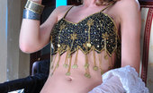 Lacy Nylons 494046 Aubrey Fascinating Belly-Dancer Parts Her Stockinged Legs For Some Dildo Stuffing Lacy Nylons
