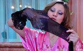 Lacy Nylons 494070 Ashley Pretty Girl Changes From A Pink Robe Into Her Office Dress And Black Nylons Lacy Nylons
