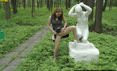 Pissing Outdoor 495884 Outdoor Pissing On The Stone StatueRedhead Girl Kate Pissing Outdoor On The White Stone Statue She Has Found In The Deep Of The Forest Pissing Outdoor
