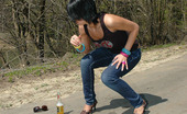 Pissing Outdoor 495926 Outdoor Pissing On Asphalt PathTeen Brunette Nata Pissing Outdoor On A Park Asphalt Path Where People Will Walk Later Pissing Outdoor
