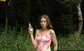 Pissing Outdoor 495932 Girl Pissing On Wooden TableTeen Brunette Marina Walks In The Wild Opening And Pissing On A Wooden Table In The Forest Pissing Outdoor
