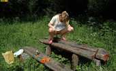 Pissing Outdoor 496063 Public Pee GirlGirl Takes A Piss On A Picnic Table At The Park Pissing Outdoor
