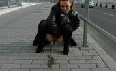 Pissing Outdoor Hot PisserSexy In Stockings Peeing On The Sidewalk Pissing Outdoor
