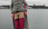 Pissing Outdoor 496093 Dock PissingSpandex Pants Come Off And The Piss Comes Out Pissing Outdoor
