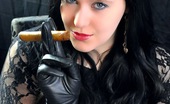 Cigar Glamour 496869 Gloves And A Fat Cigar MsInhale Smokes A Fine Cigar And Wears Her Favourite Leather Gloves Cigar Glamour
