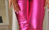 Shiny Tease 502397 Sexy Bubble Butt In Tight Pink Leggings Shiny Tease
