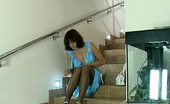 Pantyhose Line 505832 Regina & Bobbie Hot Babe Having Kinky Fun Ripping Her Hose And Getting Humped On The Stairs Pantyhose Line

