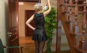 Pantyhose Line 506066 Mary & Jack Blonde French Maid Getting Drilled Thru Her Sheer-To-Waist Black Pantyhose Pantyhose Line
