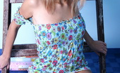 Glam Deluxe 508717 Blonde Sofia Posing In Casual Floral Dress Glam Deluxe
