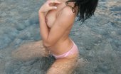 Glam Deluxe 508910 Stunning Brunette Girl Bathes Her Petite Body In The River Glam Deluxe
