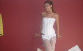 GND Models 509007 Adri Teen In White Corset And Tight Panties Showing Off Her Perfect Tight Body GND Models
