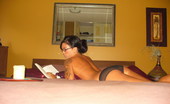 GND Models Deja Deja Strips Out Of Her Sexy Outfit To Read Topless On Her Bed GND Models
