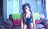 GND Models 509032 Deja Look Into Dejas Amazing Eyes As She Strips On The Couch GND Models
