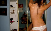 GND Models 509077 Sky Cute Teen Takes Pictures Of Herself In A White Lace Bra And Booty Shorts GND Models
