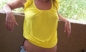 GND Models 509190 April Perky Girl Next Door April Flashes Her Perfect Tits Outdoors On The Balcony GND Models
