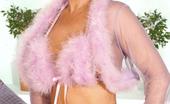Granny Ultra 509609 Hot Granny Belinda Is Loving Her Furry Robe And Flaunting Her Sexy Thongs And Sheer Back Stockings Granny Ultra
